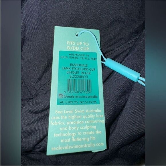 Sea level Swim NWT Eco Essentials Tank fits up to DD
Tankini in Black Size 10 - Picture 9 of 9